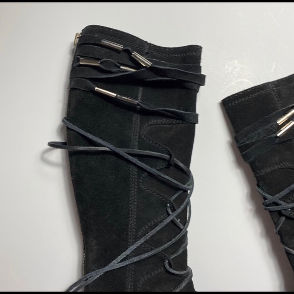 FREEBIRD WAGON TALL BLACK SUEDE BOOTS sz 7 - Picture 4 of 12